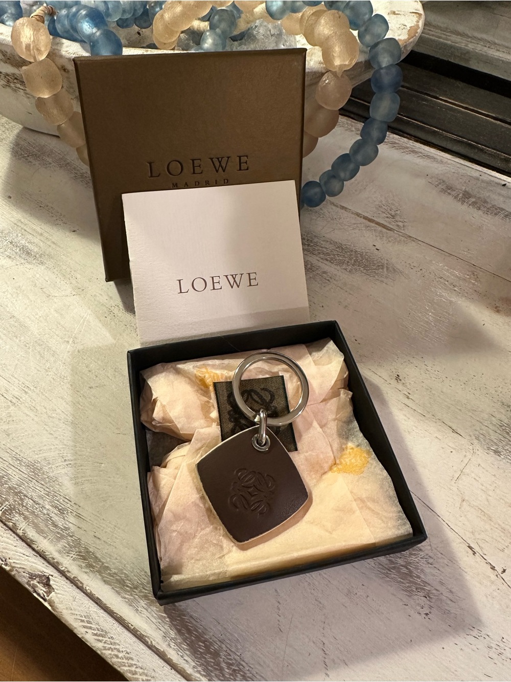 NWB Loewe Leather Key Chain